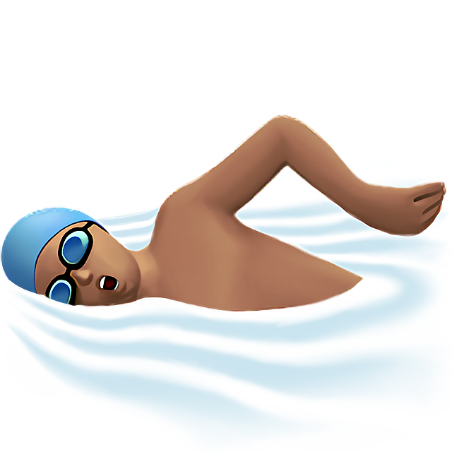Man Swimming: Medium Skin Tone