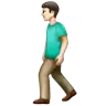 Person Walking: Light Skin Tone Emoji 🚶🏻 image - WhatsApp style