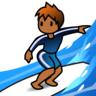 Person Surfing: Medium-Dark Skin Tone Emoji 🏄🏾 image - Emojidex style