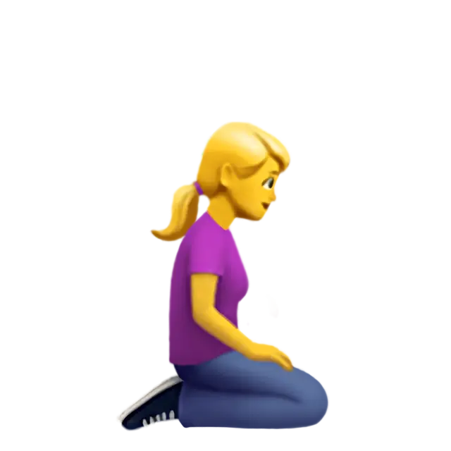 Woman Kneeling Facing Right