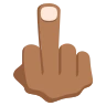 Middle Finger: Medium-Dark Skin Tone Emoji 🖕🏾 image - EmojiTwo style