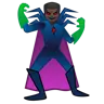 Man Supervillain: Dark Skin Tone Emoji 🦹🏿‍♂️ image - Google Noto Color style