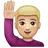 Man Raising Hand: Medium-Light Skin Tone