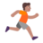 Person Running Facing Right: Medium Skin Tone