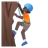 Person Climbing: Dark Skin Tone