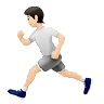 Person Running: Light Skin Tone Emoji 🏃🏻 image - Apple style