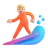 Person Surfing: Medium-Light Skin Tone
