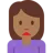 Woman Frowning: Medium-Dark Skin Tone