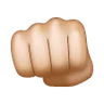 Oncoming Fist: Medium-Light Skin Tone Emoji 👊🏼 image - Samsung style