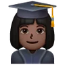 Woman Student: Dark Skin Tone Emoji 👩🏿‍🎓 image - Samsung style