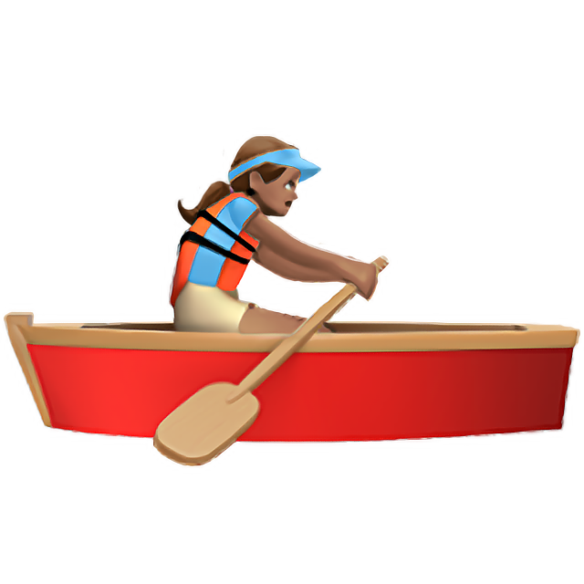 Woman Rowing Boat: Medium Skin Tone