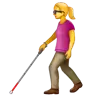 Woman With White Cane Emoji 👩‍🦯 image - WhatsApp style