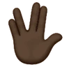 Vulcan Salute: Dark Skin Tone Emoji 🖖🏿 image - Huawei Harmony OS style