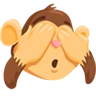 Singe de la sagesse ne voyant rien de mal Emoji 🙈 image - Facebook Messenger (2016) style