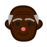 Old Man: Dark Skin Tone Emoji 👴🏿 image - Emojidex style