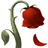 Wilted Flower Emoji 🥀 image - Apple style