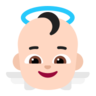 Baby Angel: Light Skin Tone Emoji 👼🏻 image - Microsoft Classic 2D style