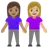 Woman And Man Holding Hands: Medium-Light Skin Tone, Medium Skin Tone