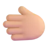 Leftwards Hand: Medium-Light Skin Tone Emoji 🫲🏼 image - Microsoft 3D Fluent style