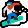 Snowboarder: Medium-Dark Skin Tone Emoji 🏂🏾 image - Microsoft Windows 10 Segoe UI Emoji style