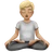 Person In Lotus Position: Medium-Light Skin Tone