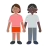 Women Holding Hands: Medium Skin Tone, Dark Skin Tone