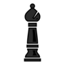 Black Chess Bishop ♝ image - Emojidex style