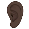 Ear: Dark Skin Tone Emoji 👂🏿 image - Apple style