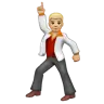 Man Dancing: Medium-Light Skin Tone Emoji 🕺🏼 image - WhatsApp style