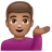 Man Tipping Hand: Medium Skin Tone