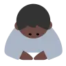 Person Bowing: Dark Skin Tone Emoji 🙇🏿 image - Tossface style