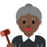 Woman Judge: Dark Skin Tone Emoji 👩🏿‍⚖️ image - Twitter / X (Twemoji) style