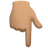 Backhand Index Pointing Down: Medium Skin Tone
