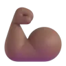 Flexed Biceps: Medium-Dark Skin Tone Emoji 💪🏾 image - Microsoft 3D Fluent style