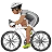 Person Biking: Medium Skin Tone