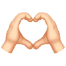 Heart Hands: Light Skin Tone Emoji 🫶🏻 image - Apple style