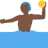 Man Playing Water Polo: Dark Skin Tone