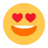 Эмодзи Улыбающееся лицо с глазами-сердечками 😍 image - Tossface style