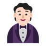 Person In Tuxedo: Light Skin Tone Emoji 🤵🏻 image - Microsoft Classic 2D style