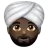 Man Wearing Turban: Dark Skin Tone
