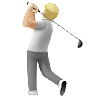 Person Golfing: Medium-Light Skin Tone Emoji 🏌🏼 image - Apple style