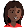 Woman: Dark Skin Tone Emoji 👩🏿 image - Facebook Messenger (2016) style