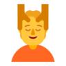 Emoji Arcmasszázs 💆 image - Microsoft Classic 2D style
