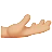 Palm Up Hand: Medium-Light Skin Tone