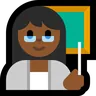 Woman Teacher: Medium-Dark Skin Tone Emoji 👩🏾‍🏫 image - Microsoft Windows 10 Segoe UI Emoji style