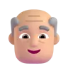 Old Man: Medium-Light Skin Tone Emoji 👴🏼 image - Microsoft 3D Fluent style