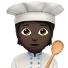 Cook: Dark Skin Tone Emoji 🧑🏿‍🍳 image - Apple style