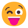 Emoji Față cu limbaj tăiat și ochi încrețiți 😜 image - Microsoft Classic 2D style