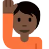 Person Raising Hand: Dark Skin Tone Emoji 🙋🏿 image - Twitter / X (Twemoji) style