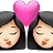Kiss: Woman, Woman, Light Skin Tone